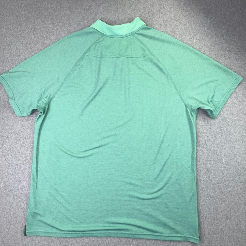 Rhone Delta Pique Polo Shirt Mens XXL Green Short Sleeve Performance Golf Raglan - Picture 4 of 7